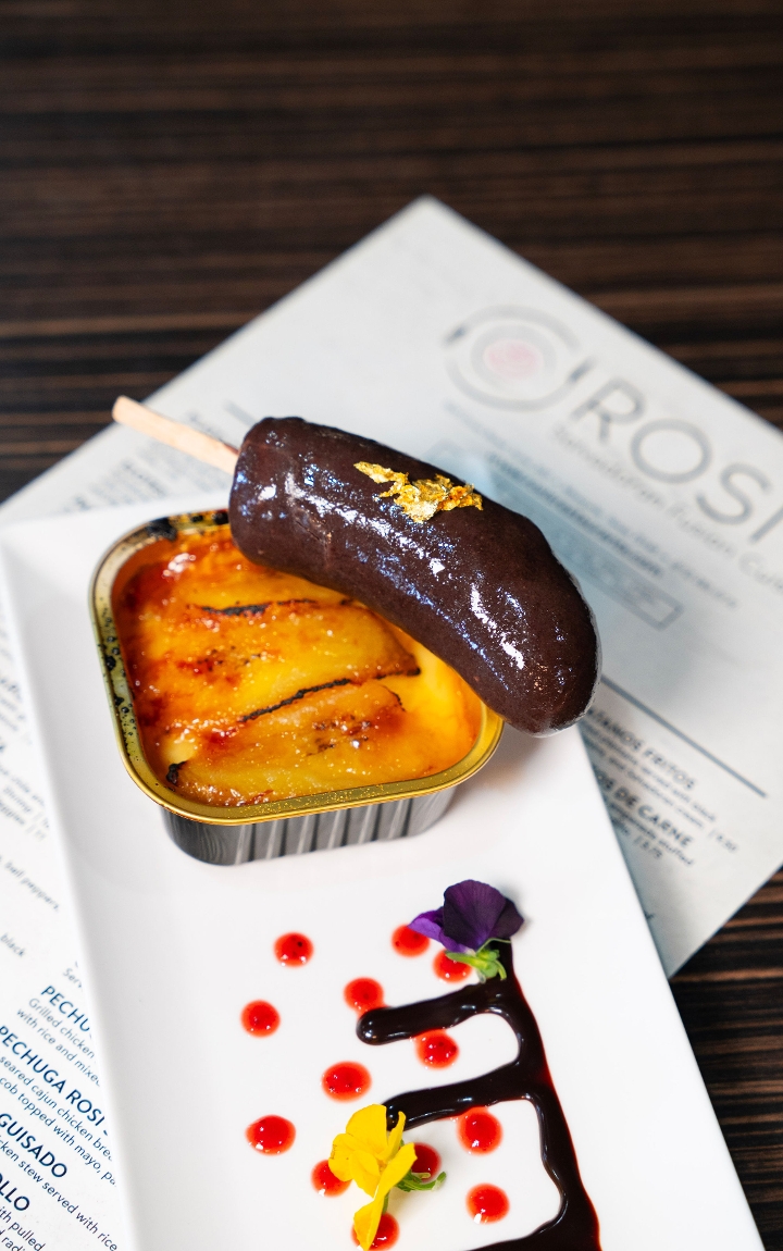 Plantain Cream Brulee.