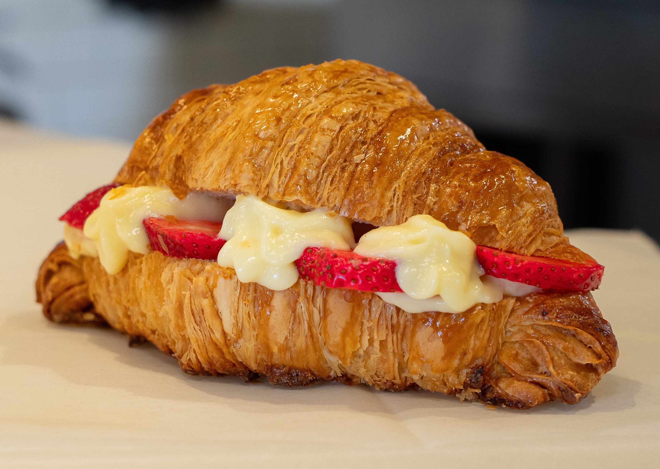 Strawberry Custard Croissant.