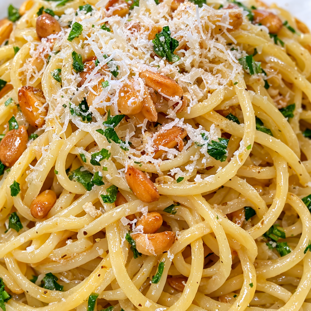 Spaghetti with Garlic& Oil.