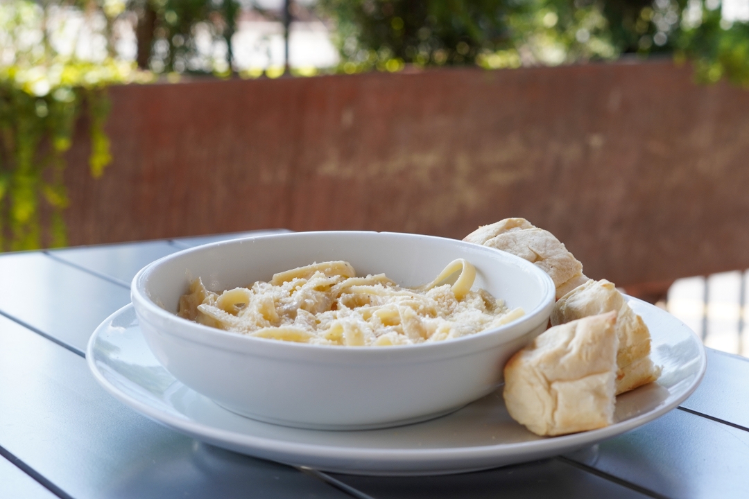 Kids Alfredo Pasta.