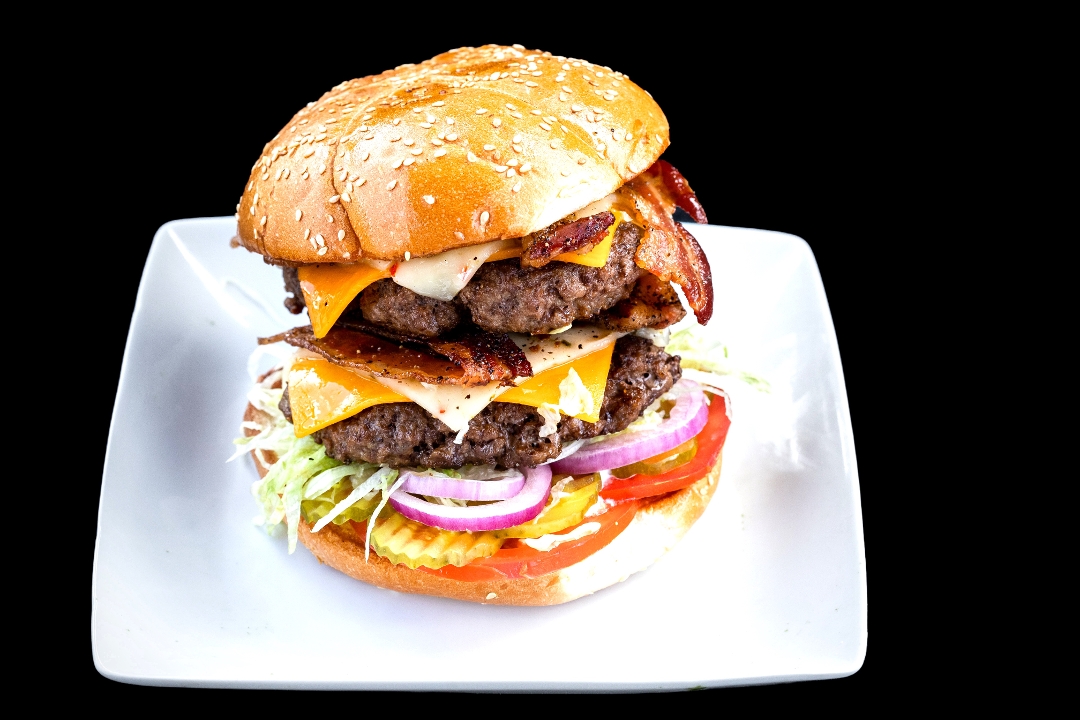 Angus Monster 20 oz Bacon Cheeseburger.