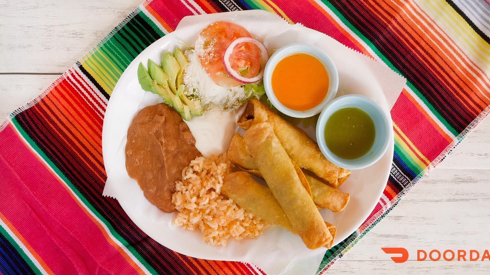 Flautas Platter.