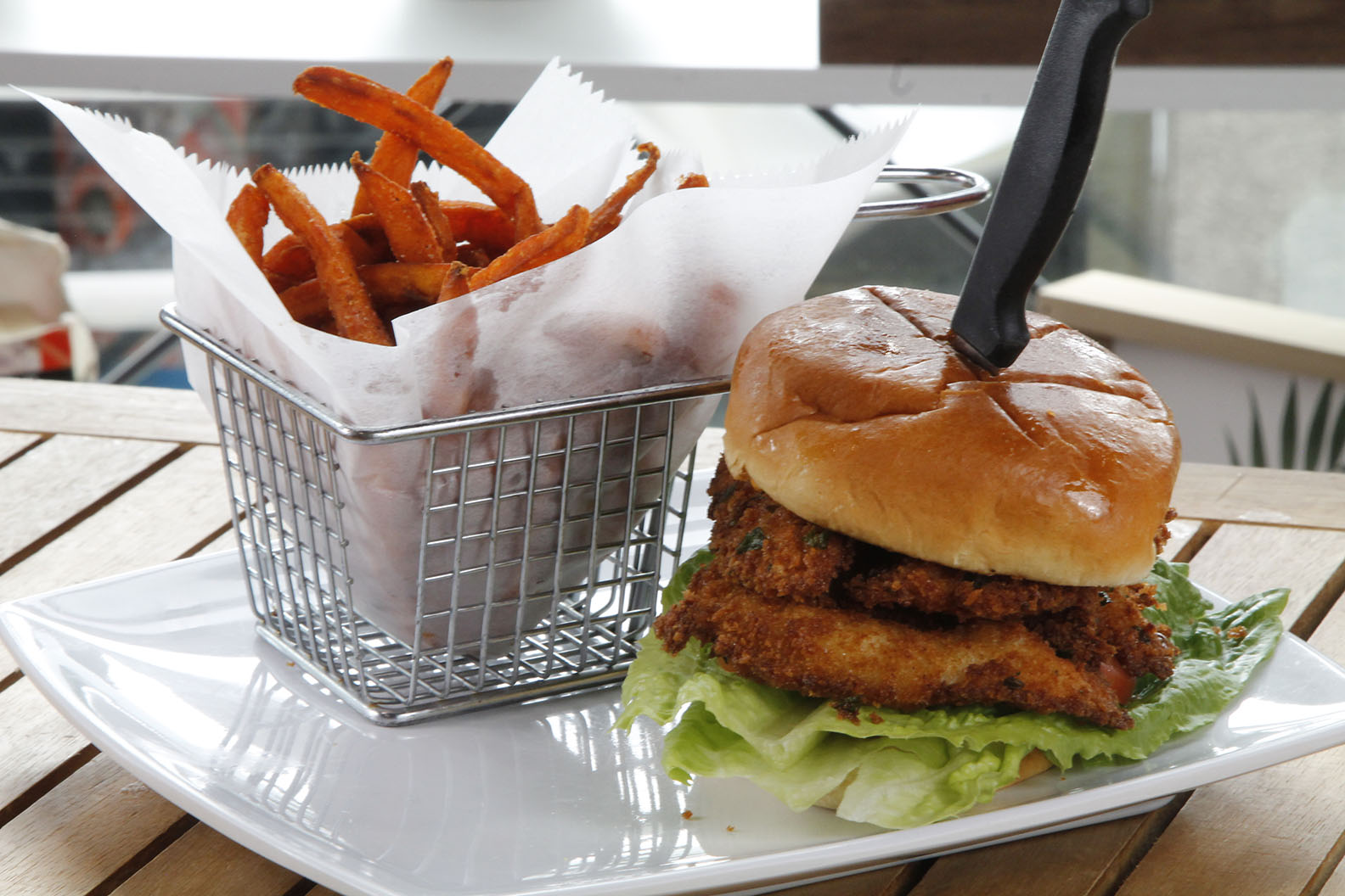 Carolina Shrimp Burger.