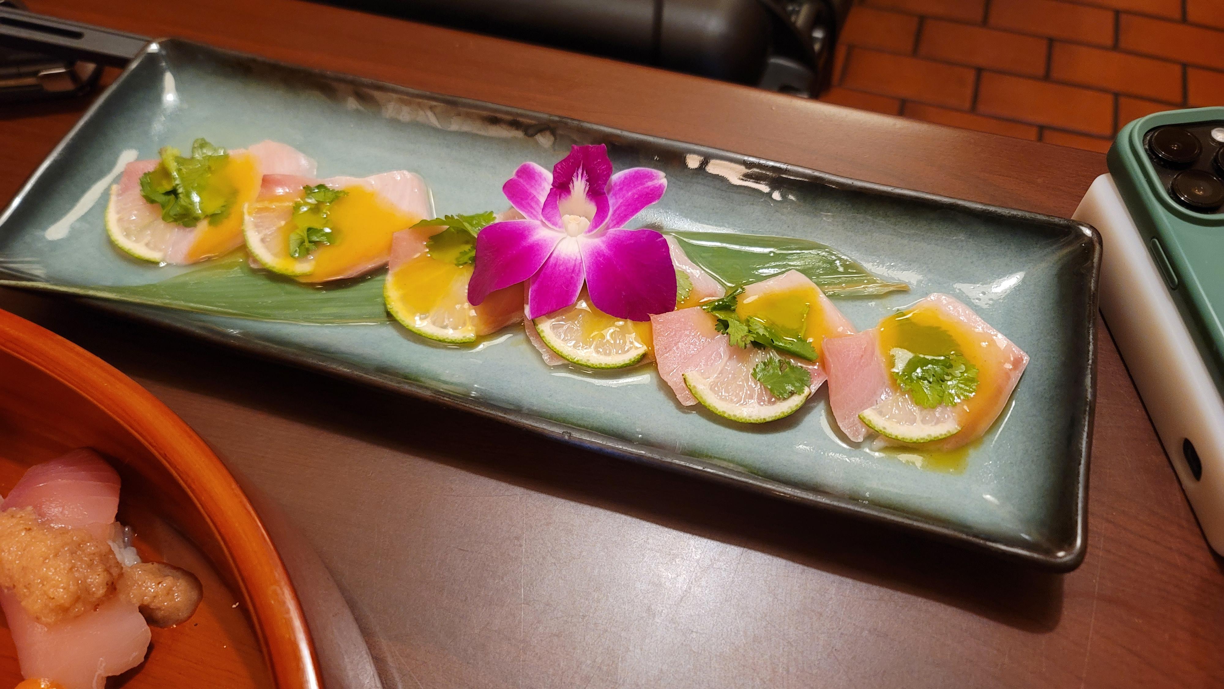 SA14-LIME CILANTRO YELLOWTAIL CARPACCIO.