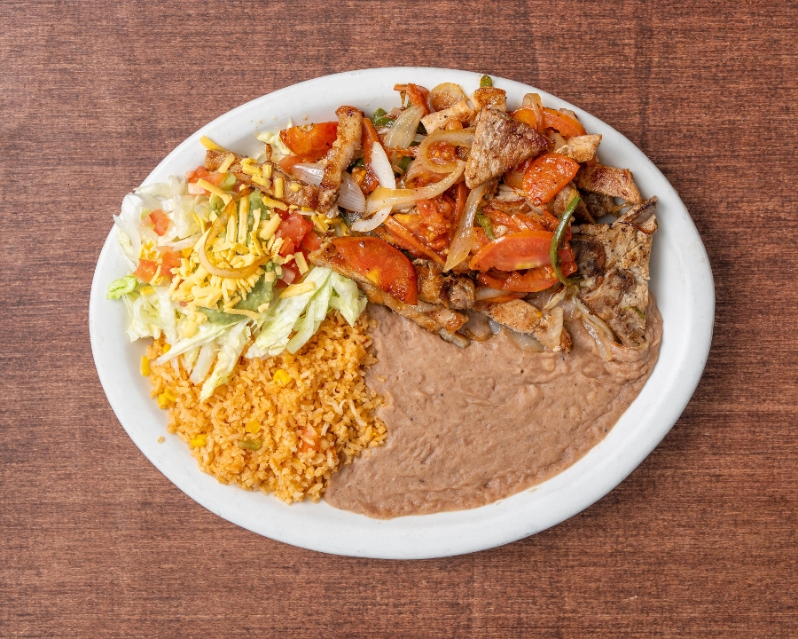 Pork-chops a la mexicana plate.