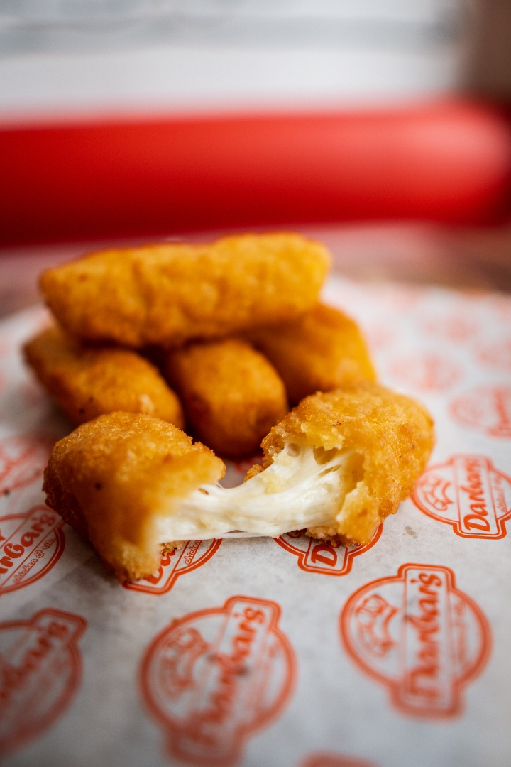 5 Pcs Mozzarella Sticks With Fries and Soda.