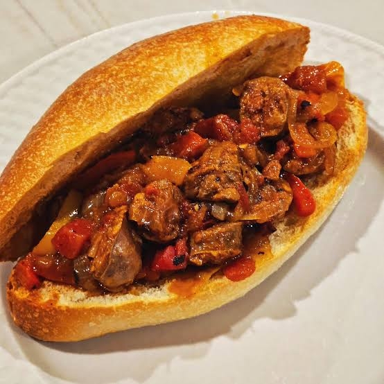 Sausage & Peppers & Onions Sub.