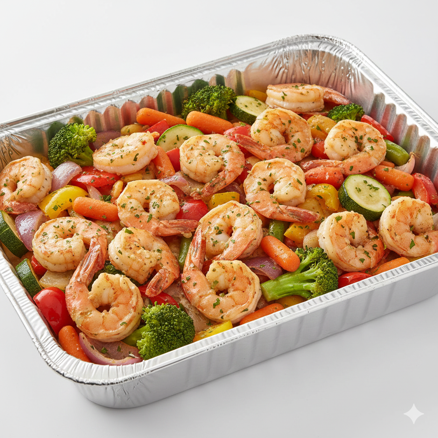 Garlic Shrimp with Veggies - Camarones Con Vegetales.