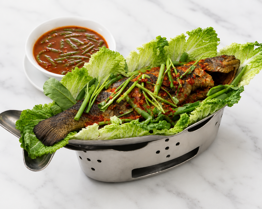 Fried Fish w/ Sour Soup (Gaeng Som).