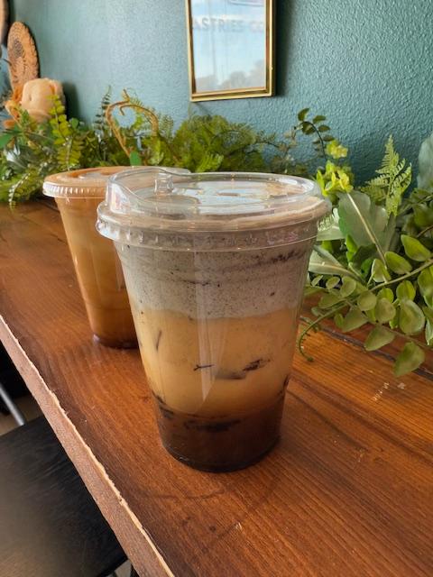 BLACK SESAME LATTE.