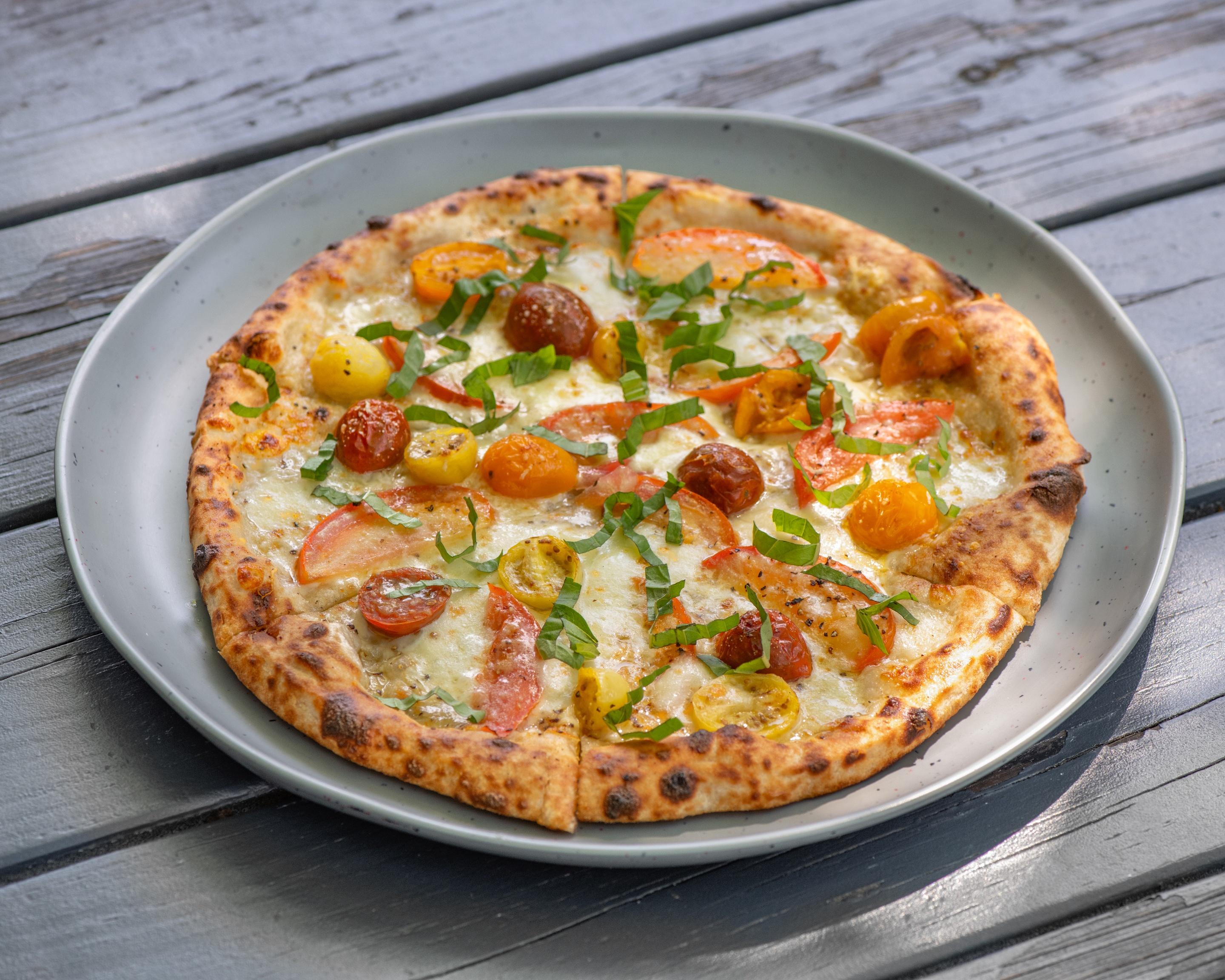 Heirloom Margherita Pizza.