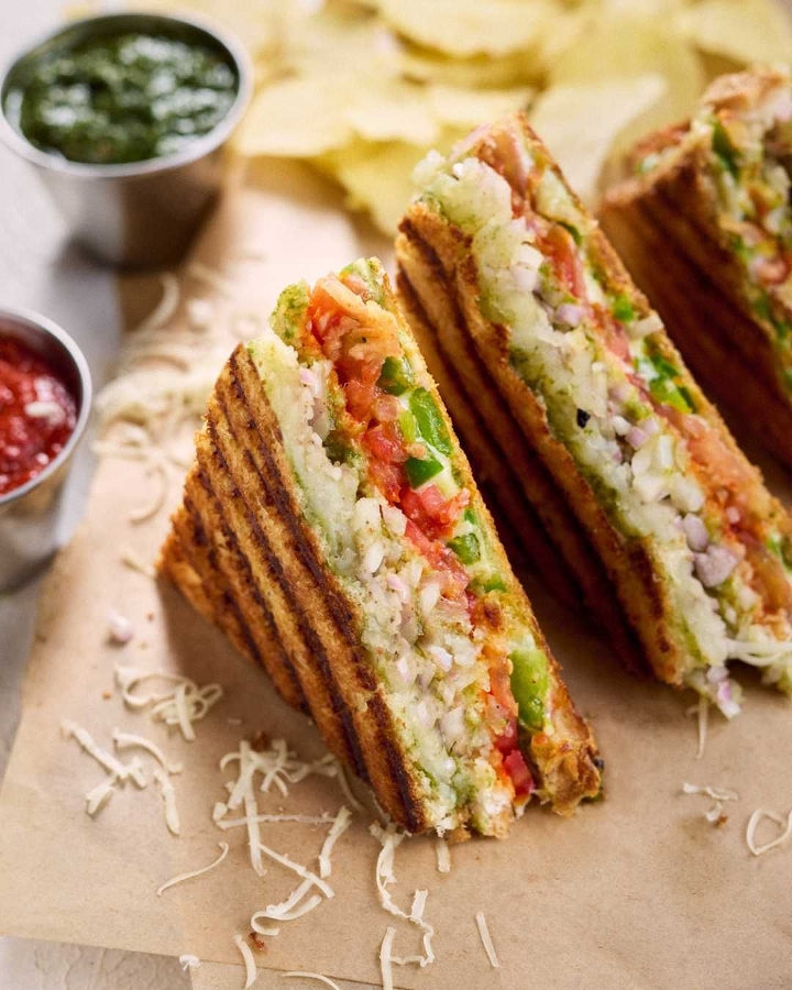 Veg Cheese Grilled Sandwich.