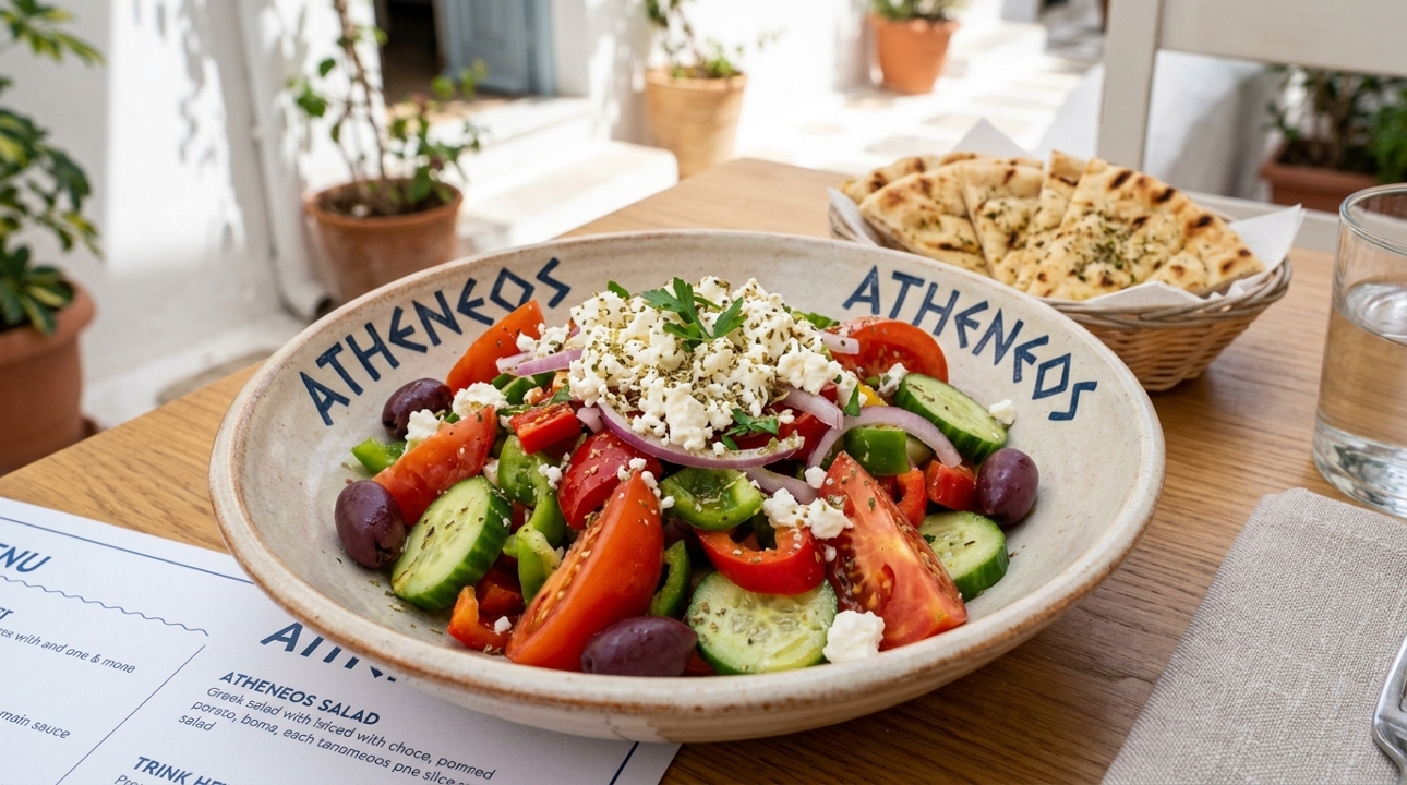 SMALL HORIATIKI SALAD.