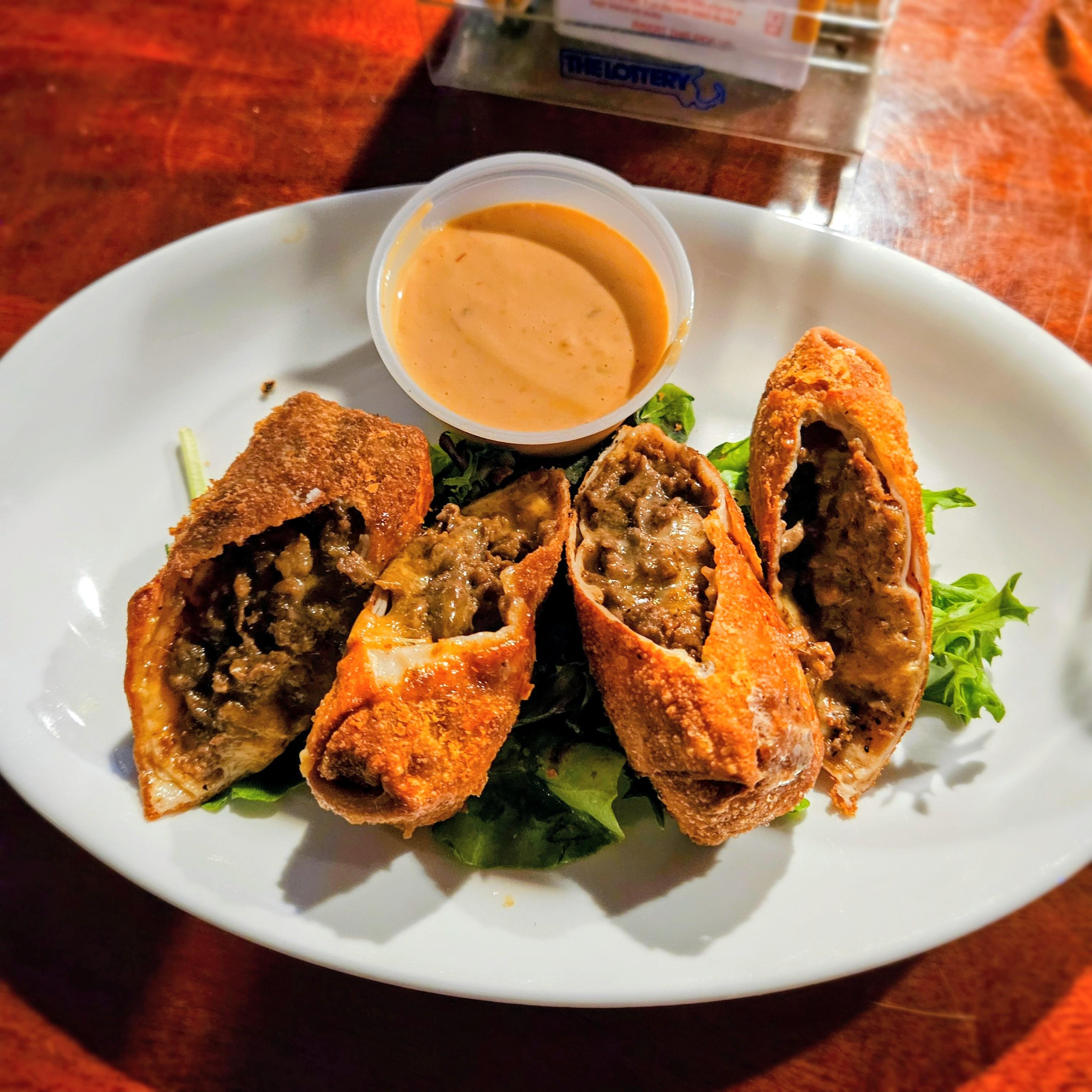 Steak & Cheese Egg Rolls.