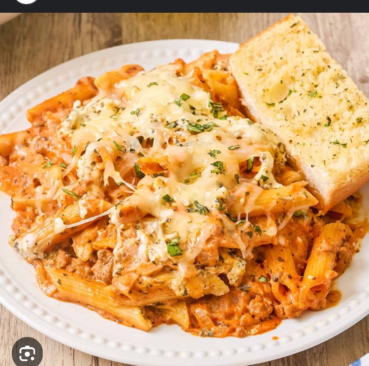 Gluten Free Baked Ziti W/ Sausage.