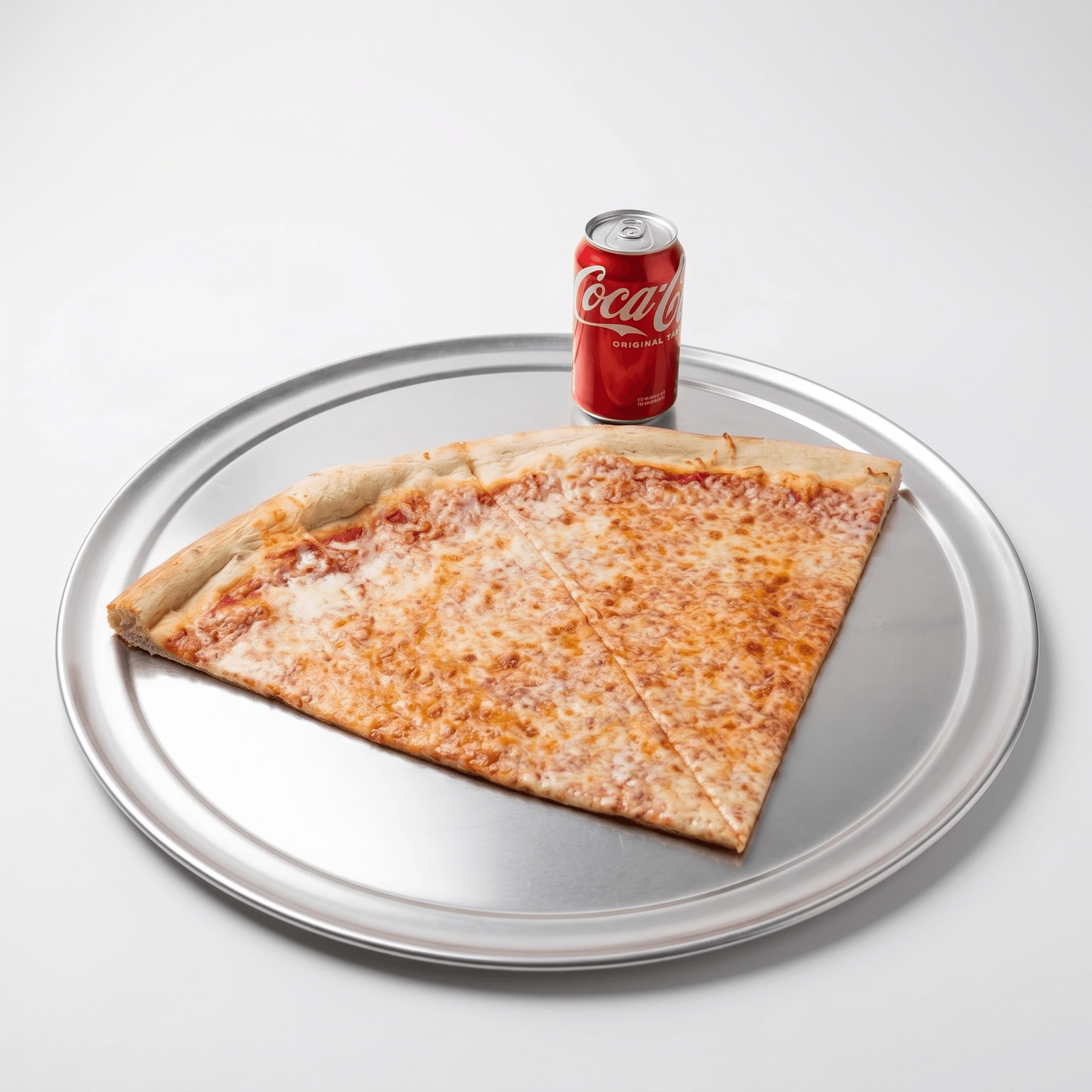 2 NY Cheese Slice & Can of Soda.