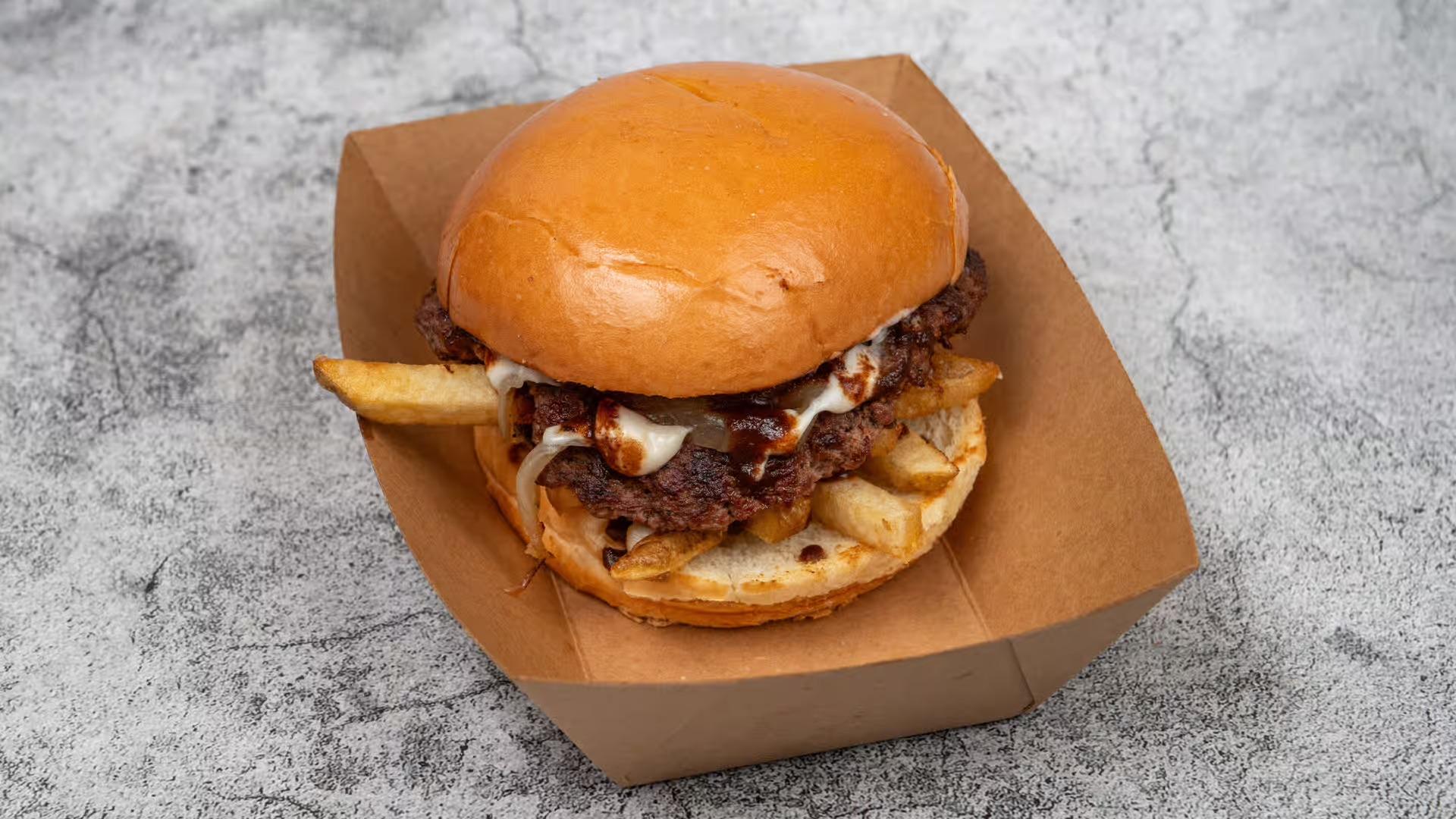 Meat N Potatoes Burger.