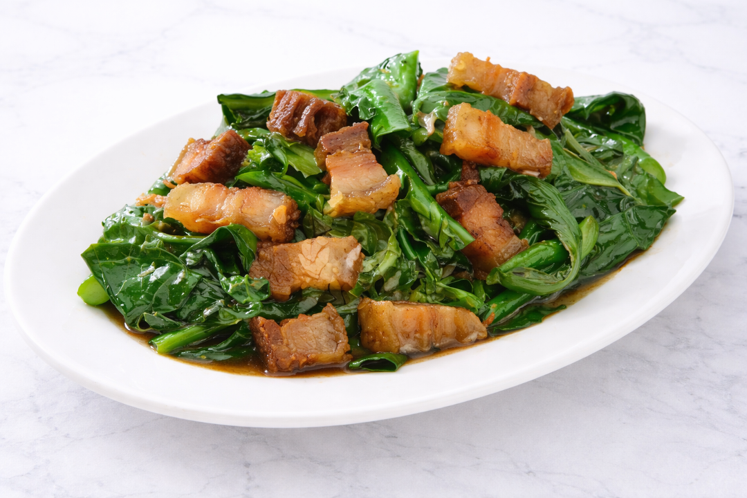 Chinese Broccoli Crispy Pork.