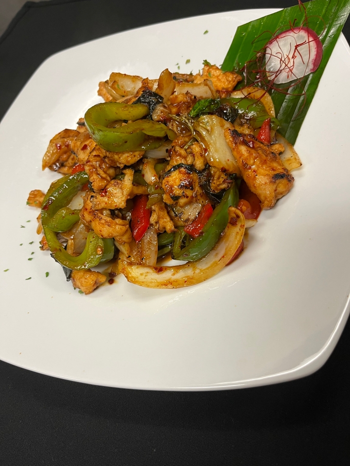Thai Basil Chicken.