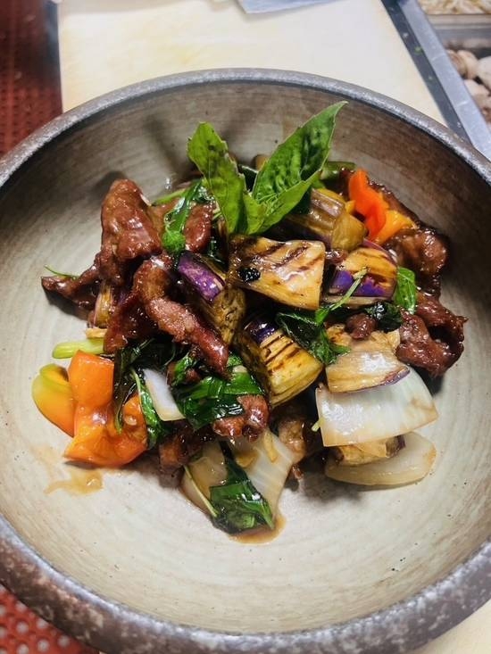 Bangkok Basil Beef.