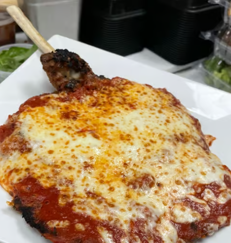 Veal Chop Parmigiana.