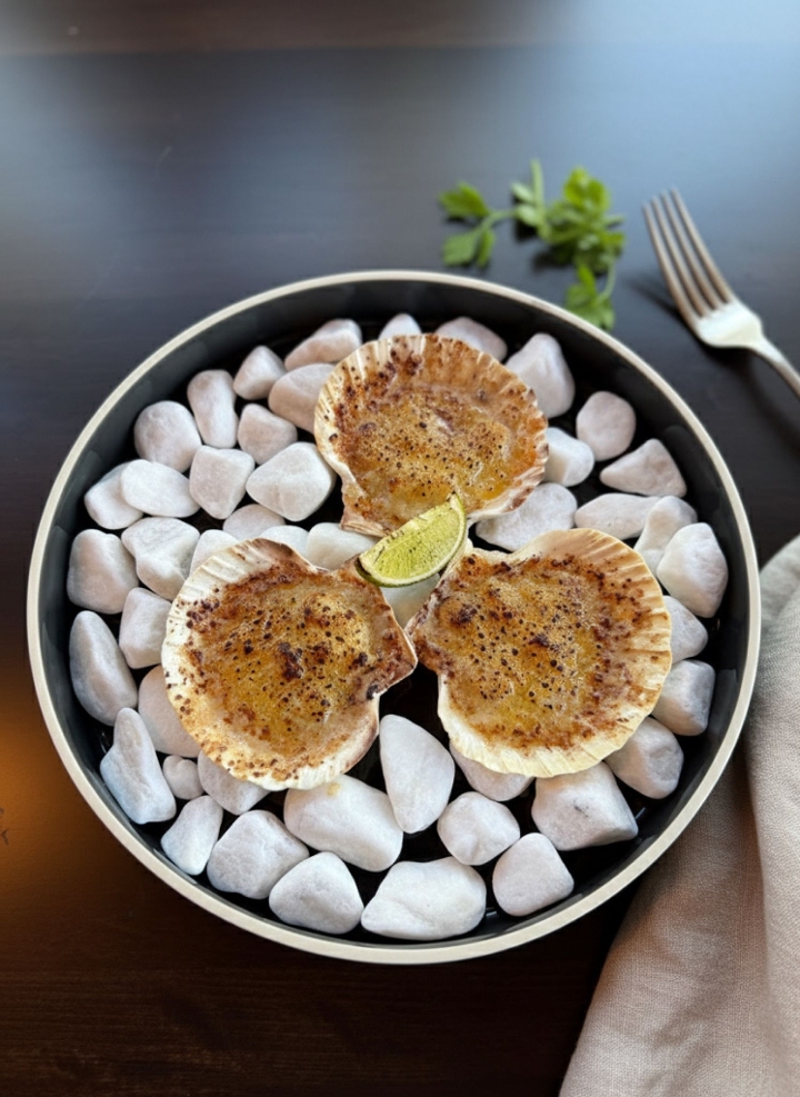 Conchas a la Parmesana Nikkei.
