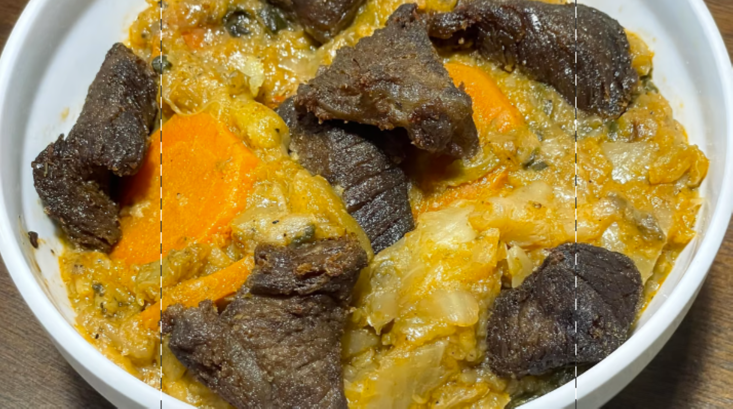 Haitian Legumes with Beef.