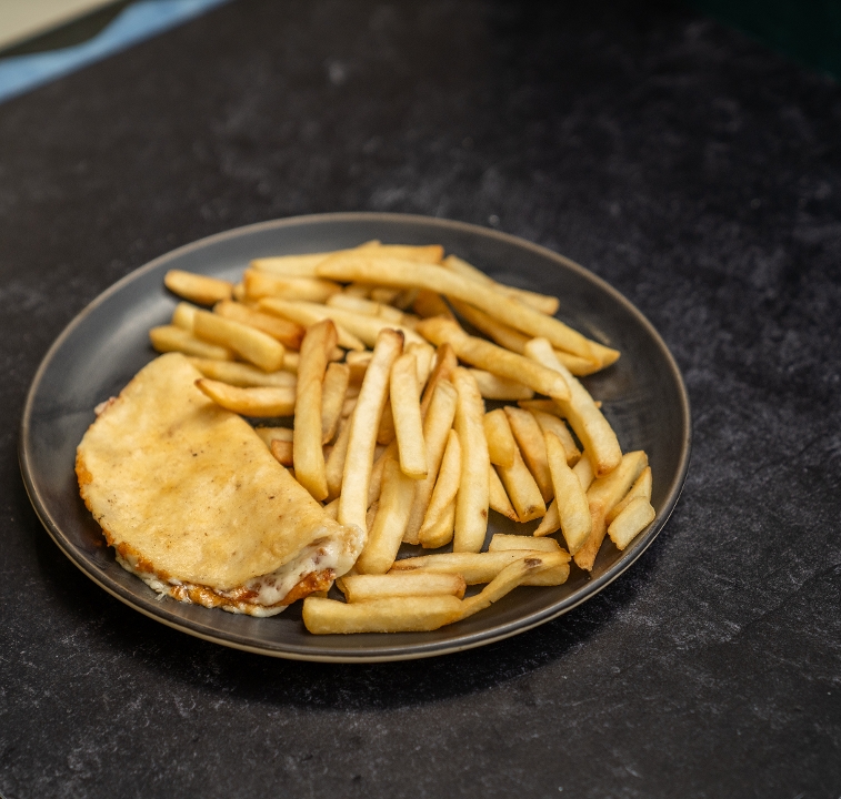 Kids Meat Quesadilla & Fries.