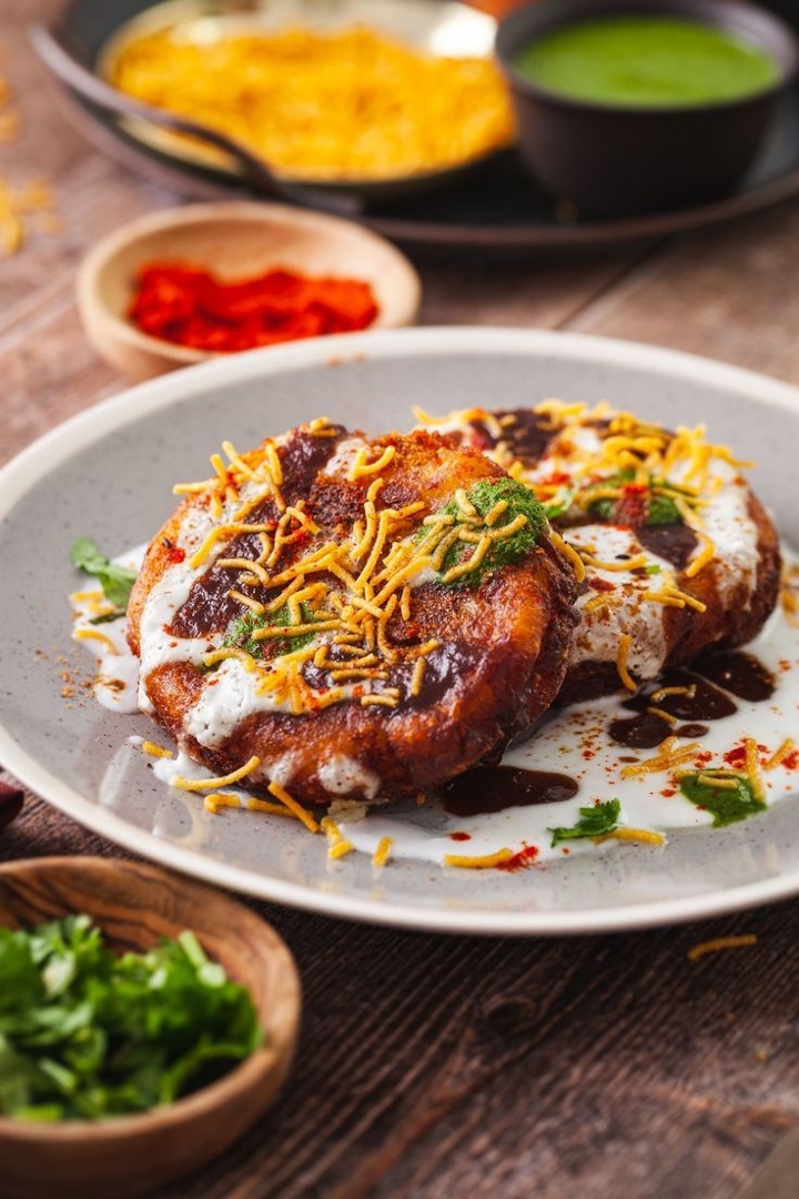 Aloo Tikki Chaat.