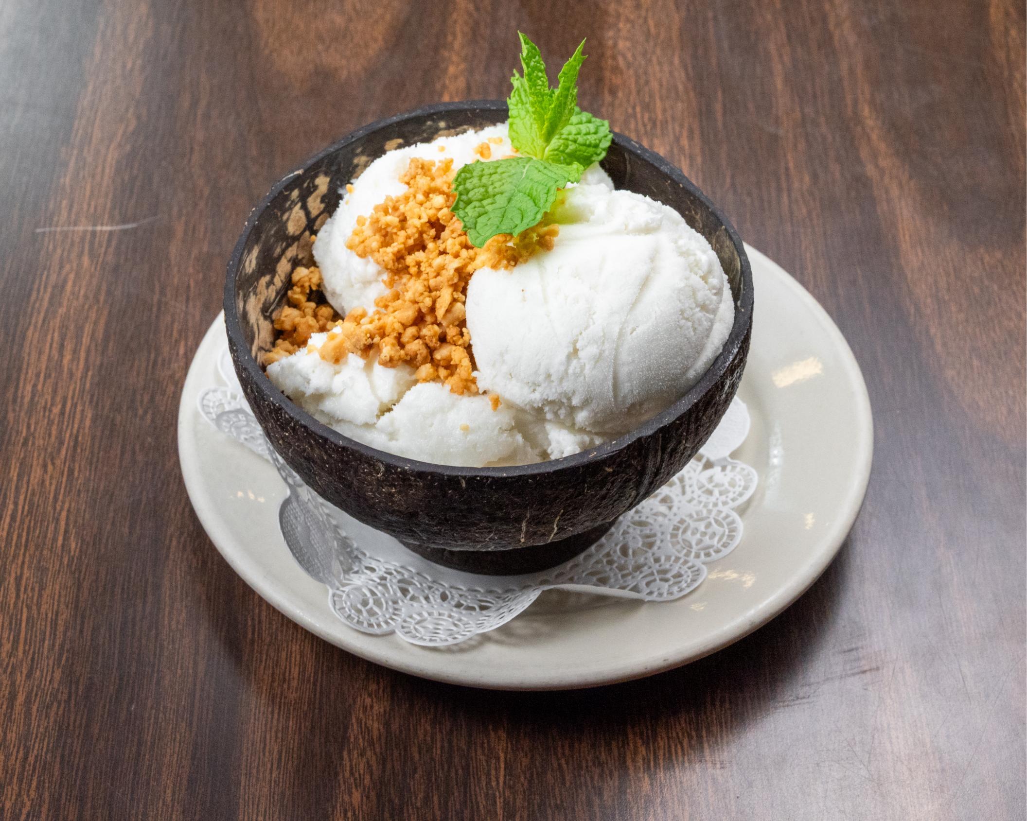 Coconut Ice Cream.