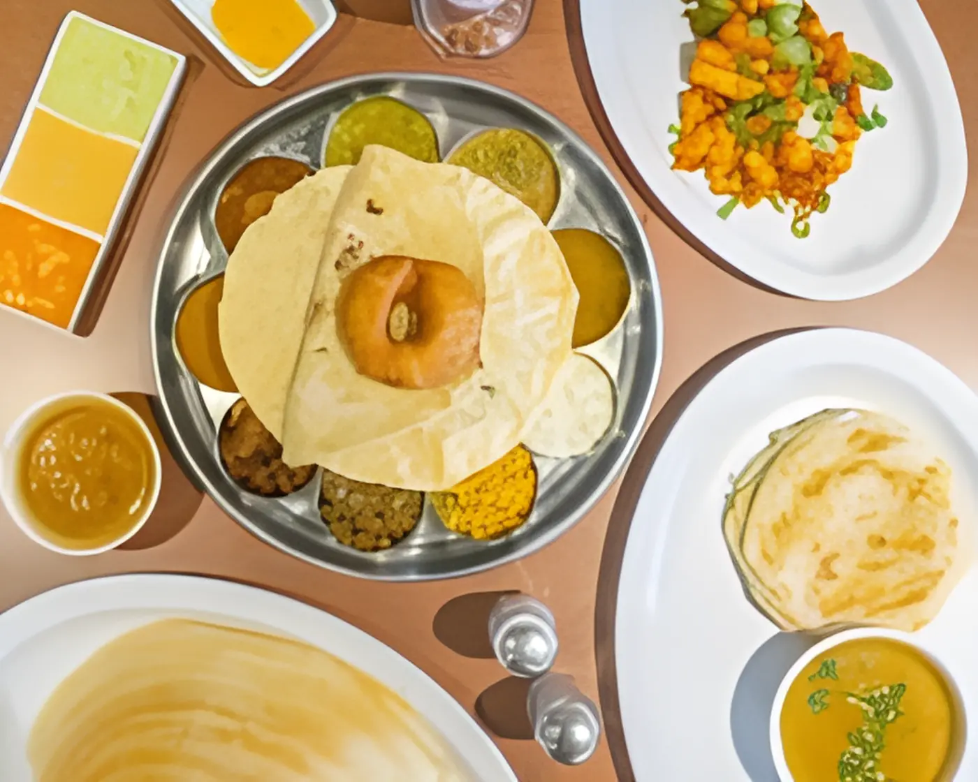 South Thali with Chapathi.