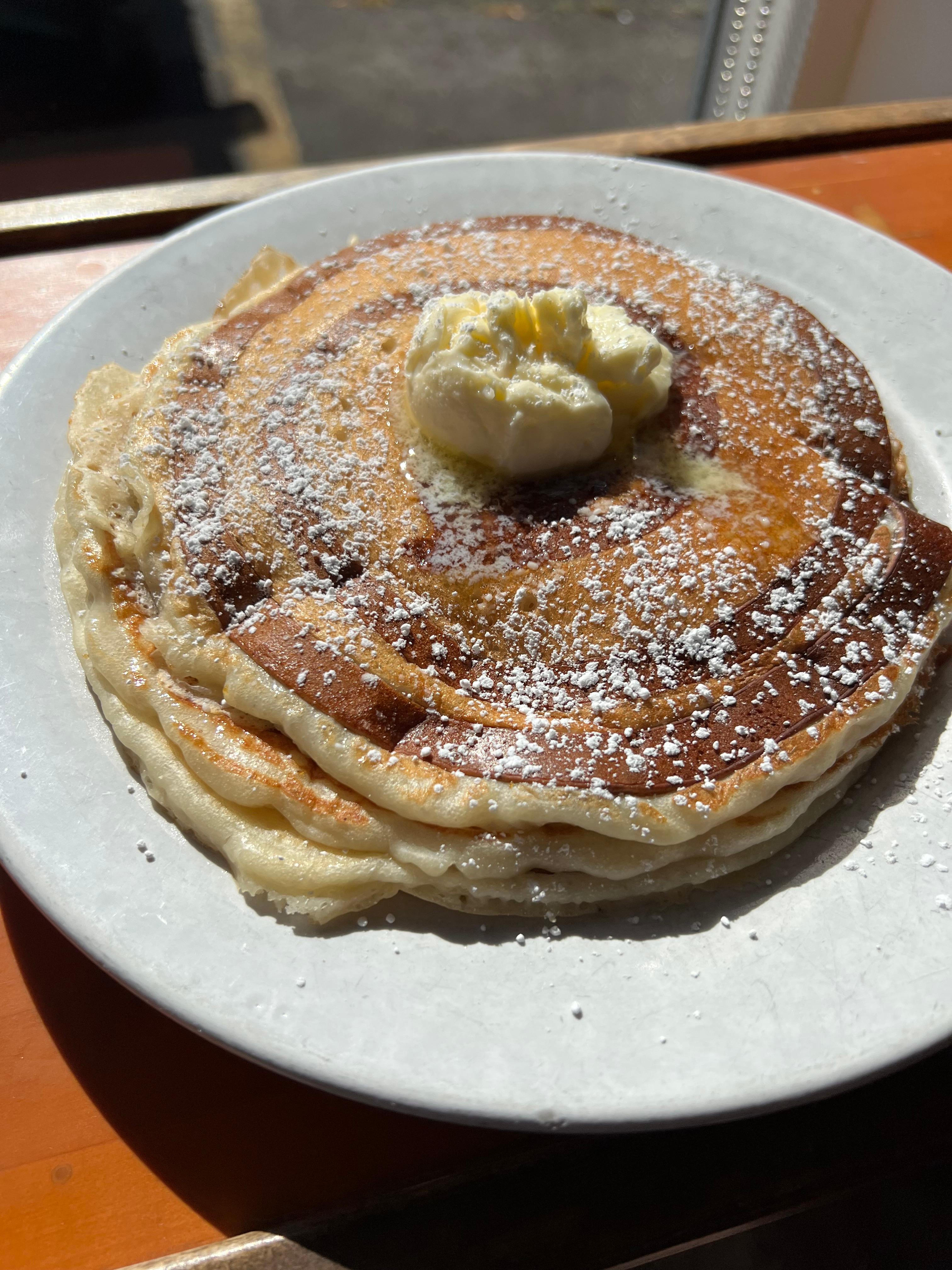 CINNAMON SWIRL PANCAKES.