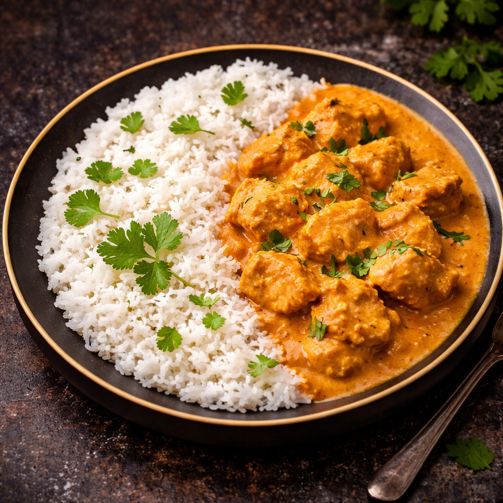 Butter Chicken & Rice.