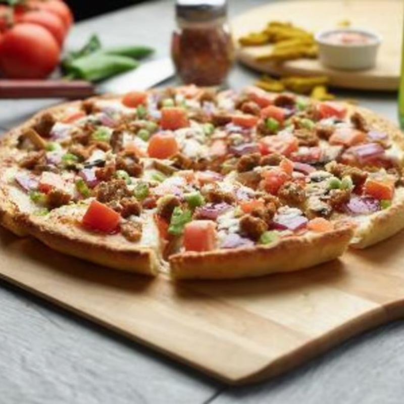 Deep Pan Italian Garlic Pizza.