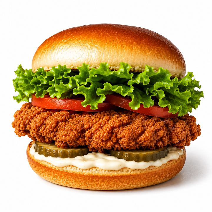 FRIED CHICKEN SANDWICH.