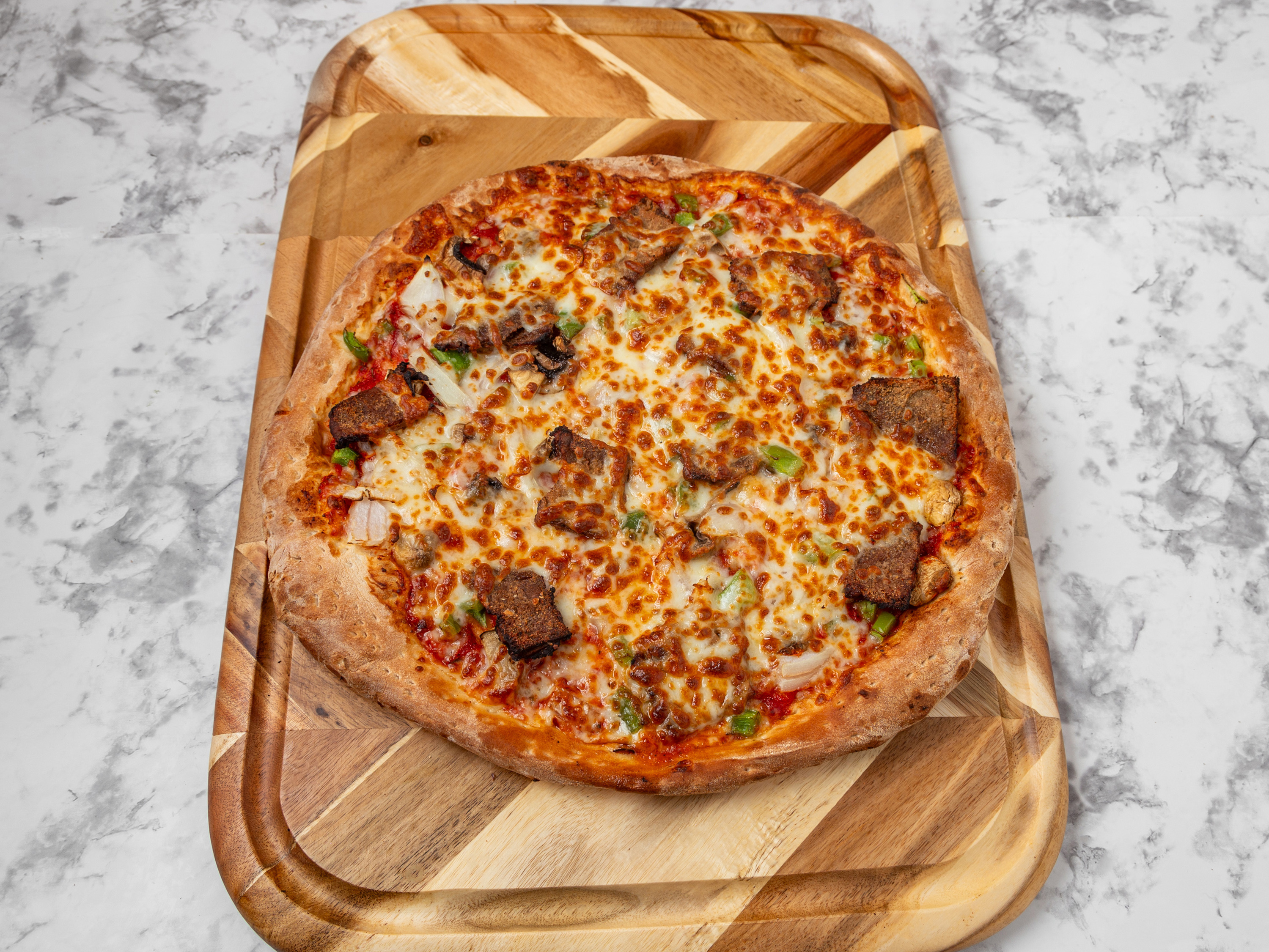 Steak Pizza.