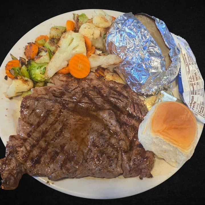Ribeye Steak Dinner.