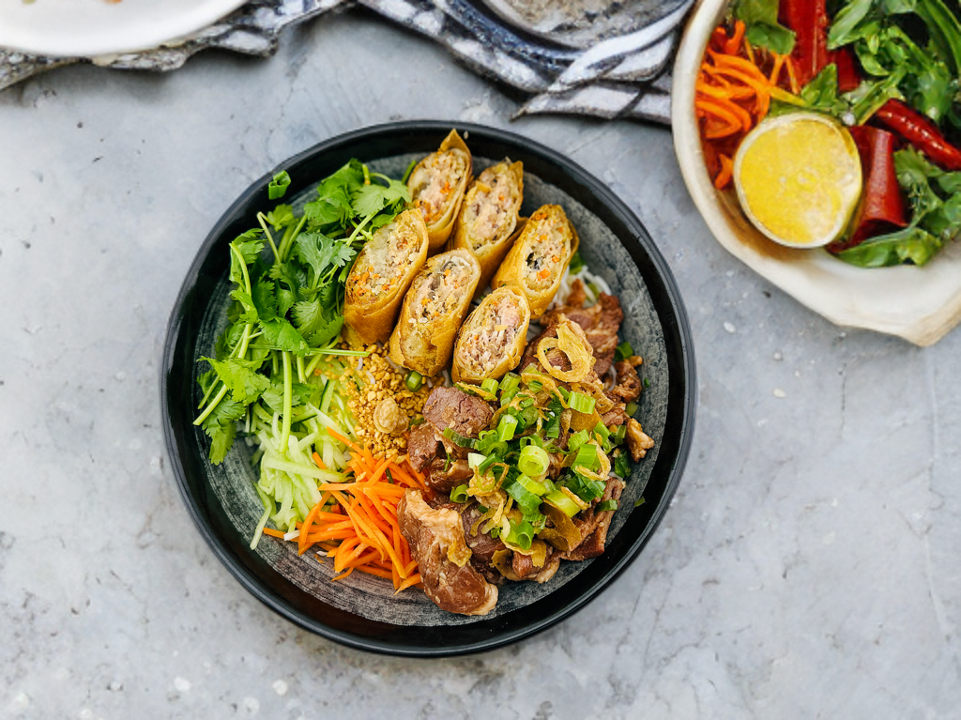 Grilled Pork and Egg-Roll Vermicelli.