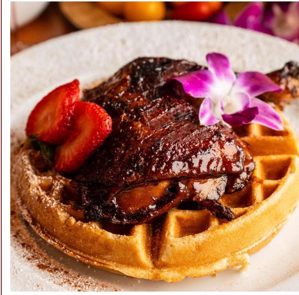 Jerk Chicken & Waffle.