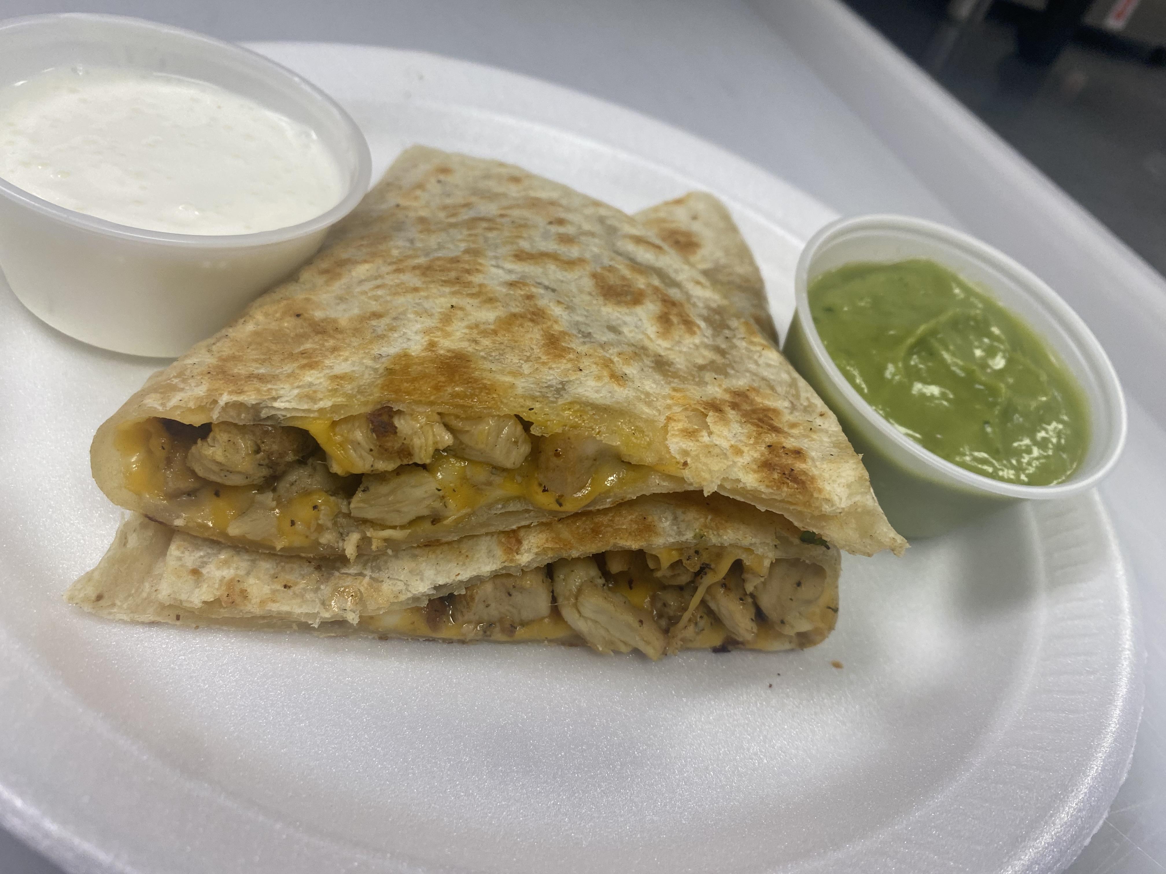 Pollo Asado Quesadilla.