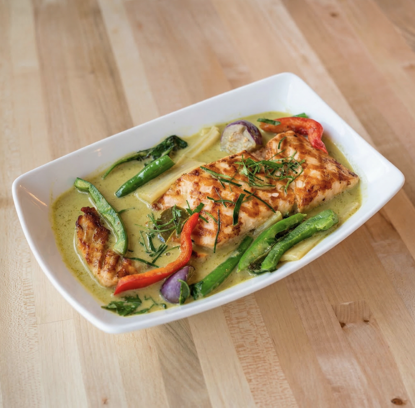 Salmon Green Curry.