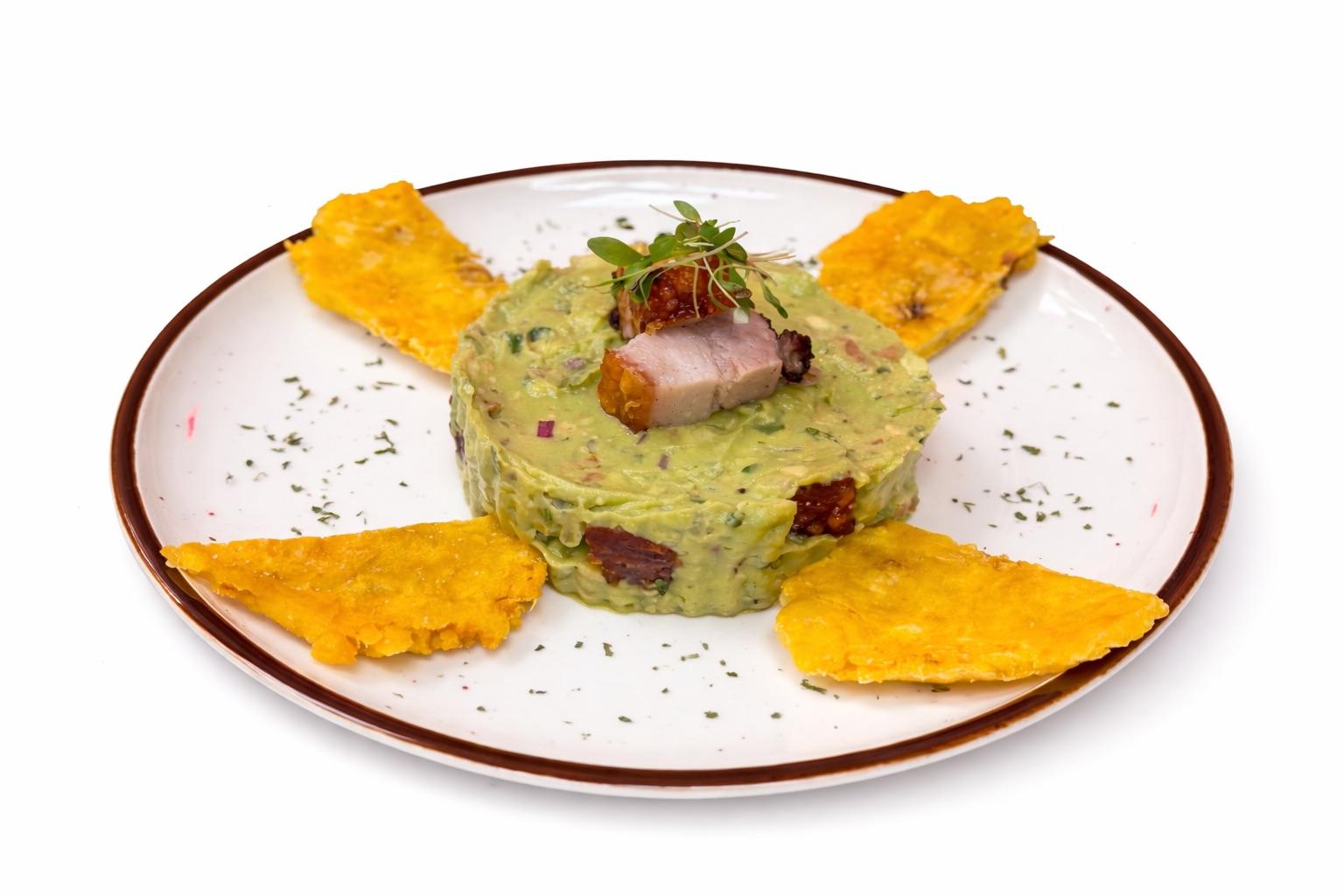 Guacamole Con Chicharrón.