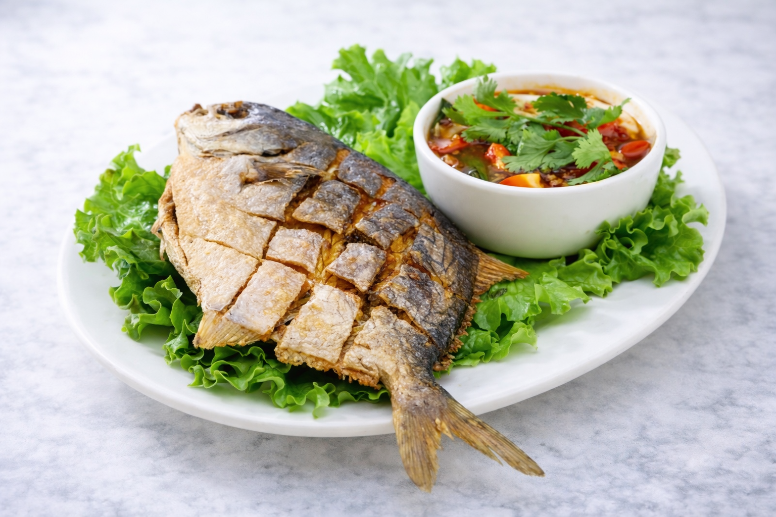Pompano with Chili Sauce.