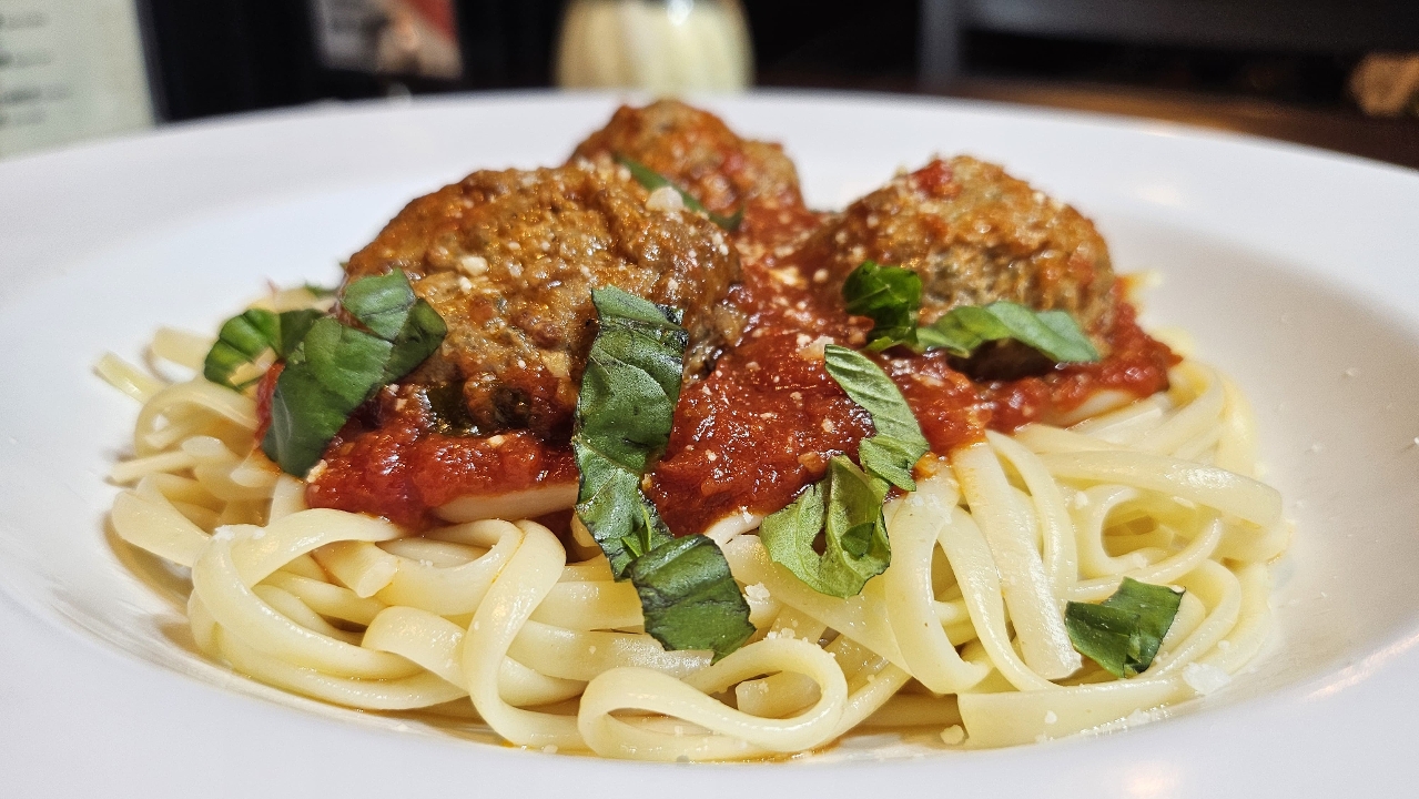 Pasta With Meatballs.