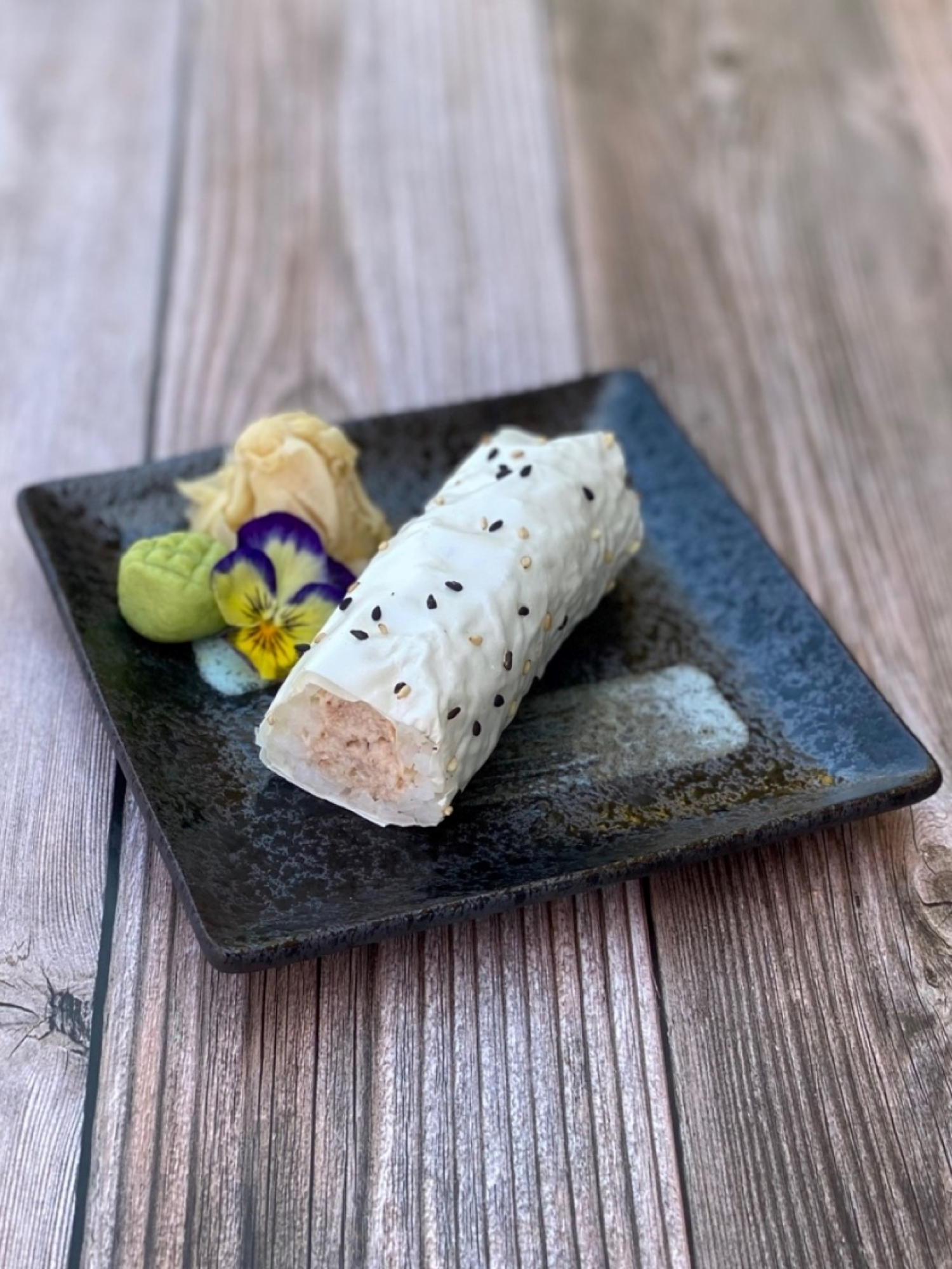 Baked Blue Crab Hand Roll.
