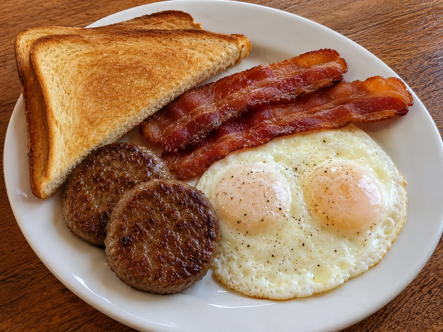 Set 1: 2 Eggs, 2 Bacon & 2 Sausage.