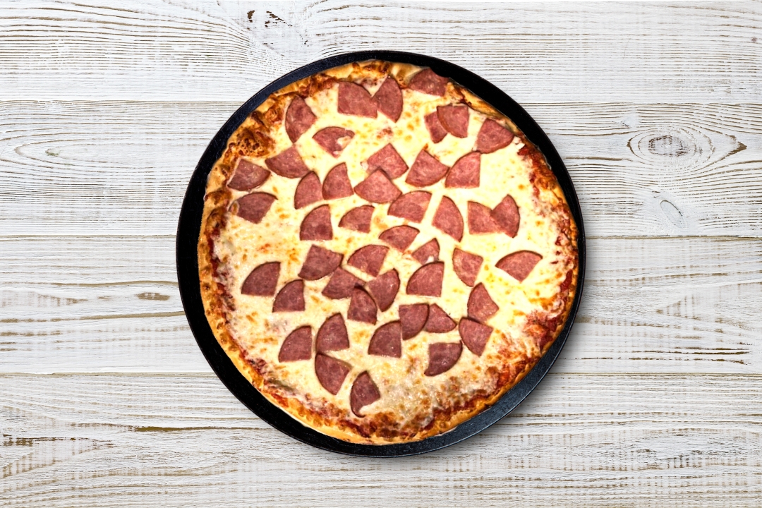 Small Canadian Bacon Pizza.