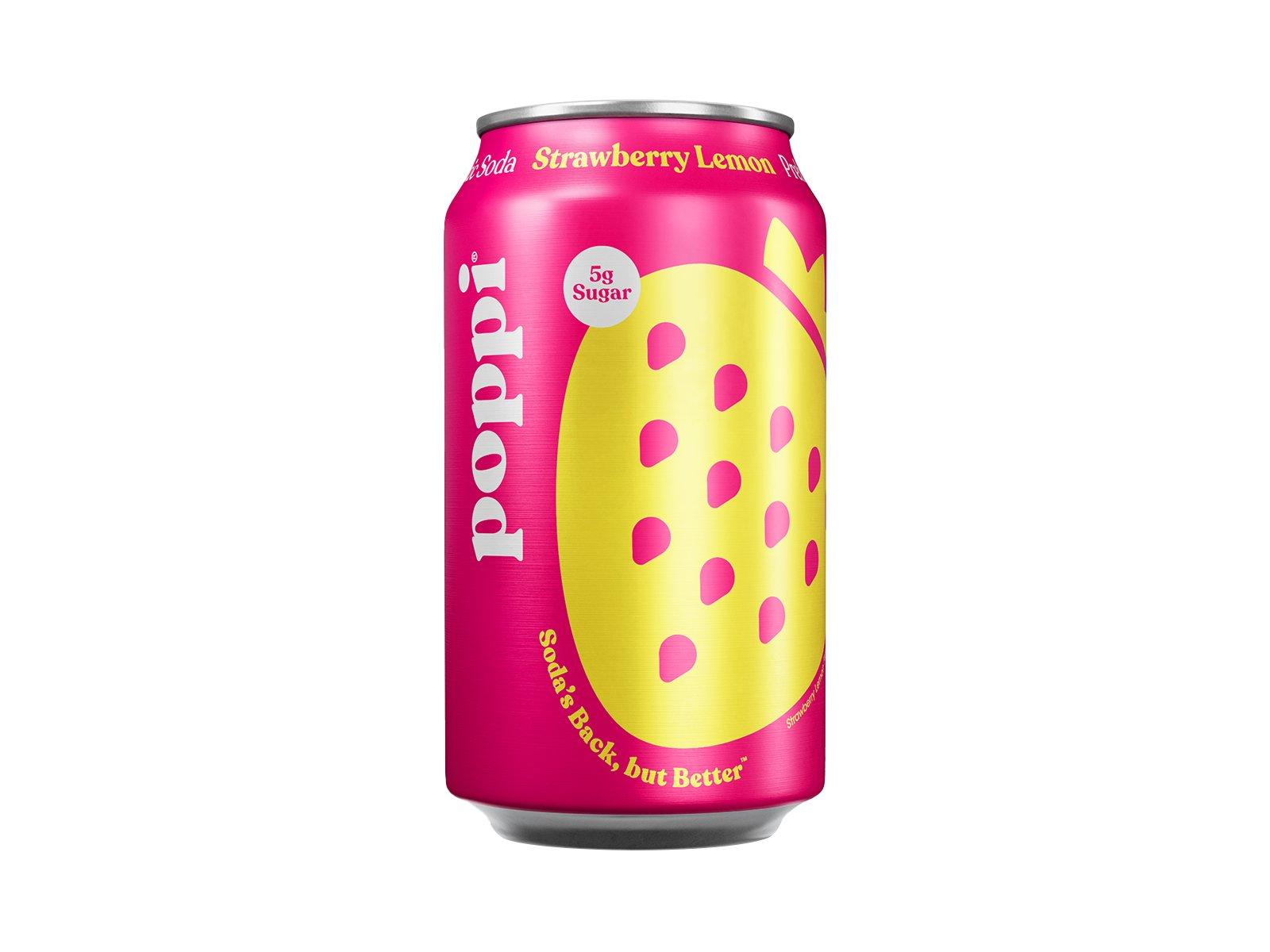 Poppi Strawberry Lemon - 12oz Can.