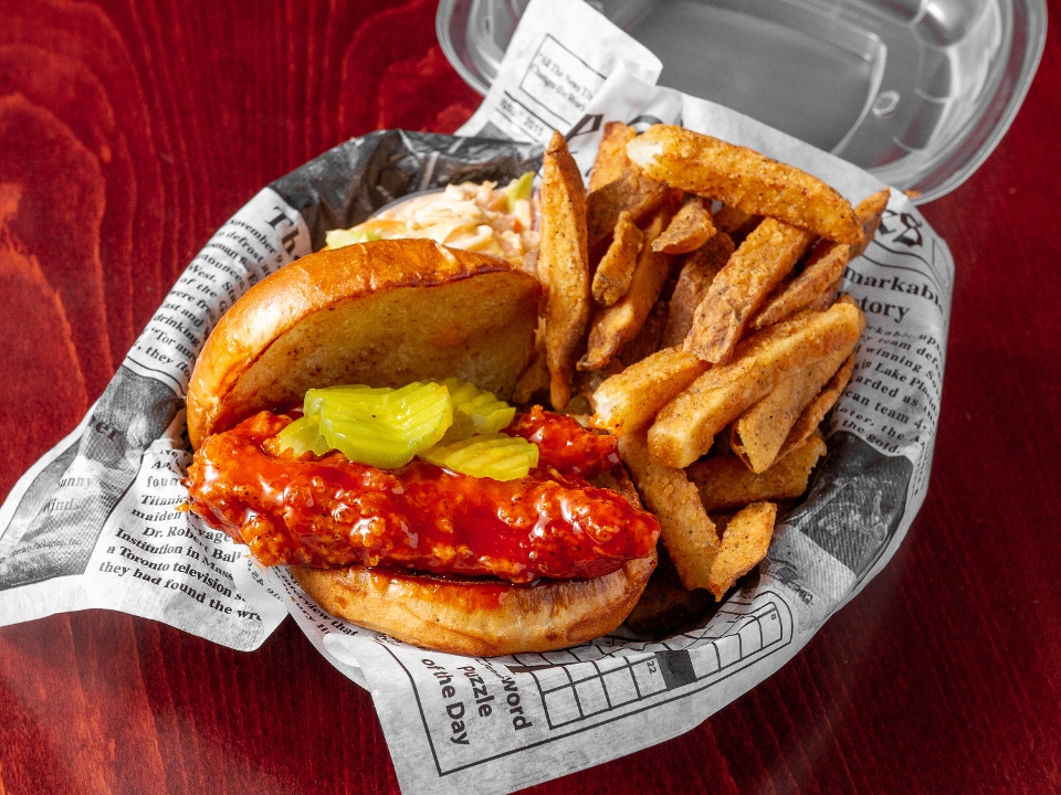 Hot N' Spicy Chick N' Sandwich Combo (includes fries & slaw).