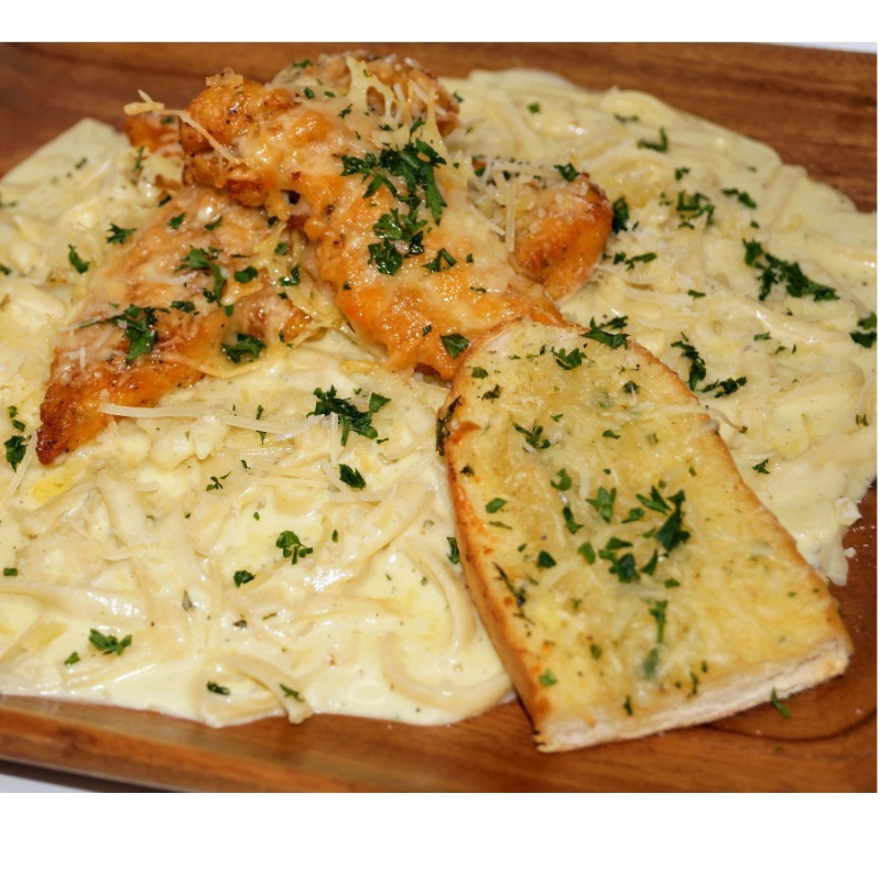 Garlic Parm Alfredo.